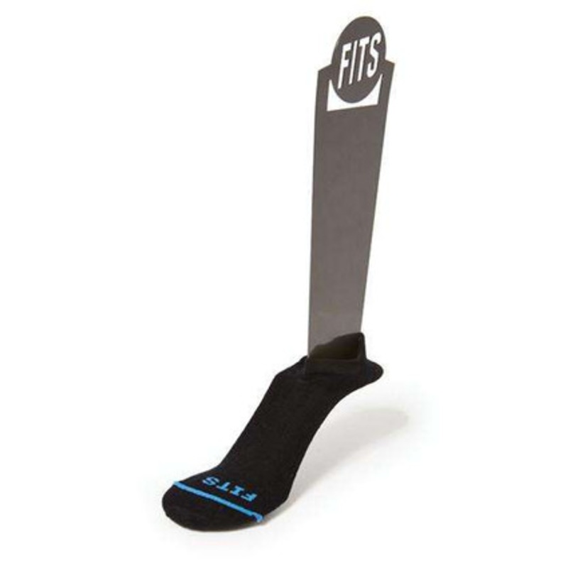 FITS Ultra Light Runner No Show Socks – Black M