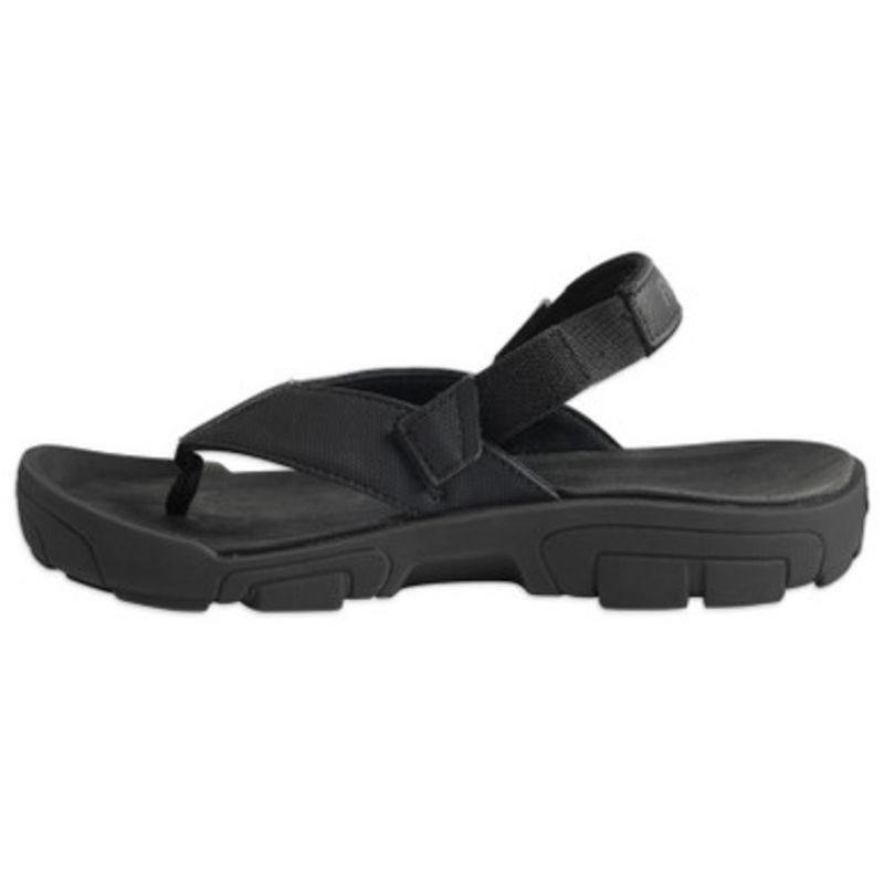 FlipRocks Flip Flop with Timberline Pads – Black – Sizes 10-11