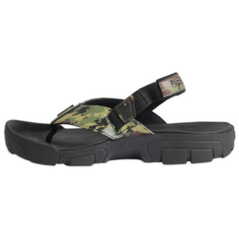 FlipRocks Flip Flop with Timberline Pads – Green Camo – Sizes 12-13
