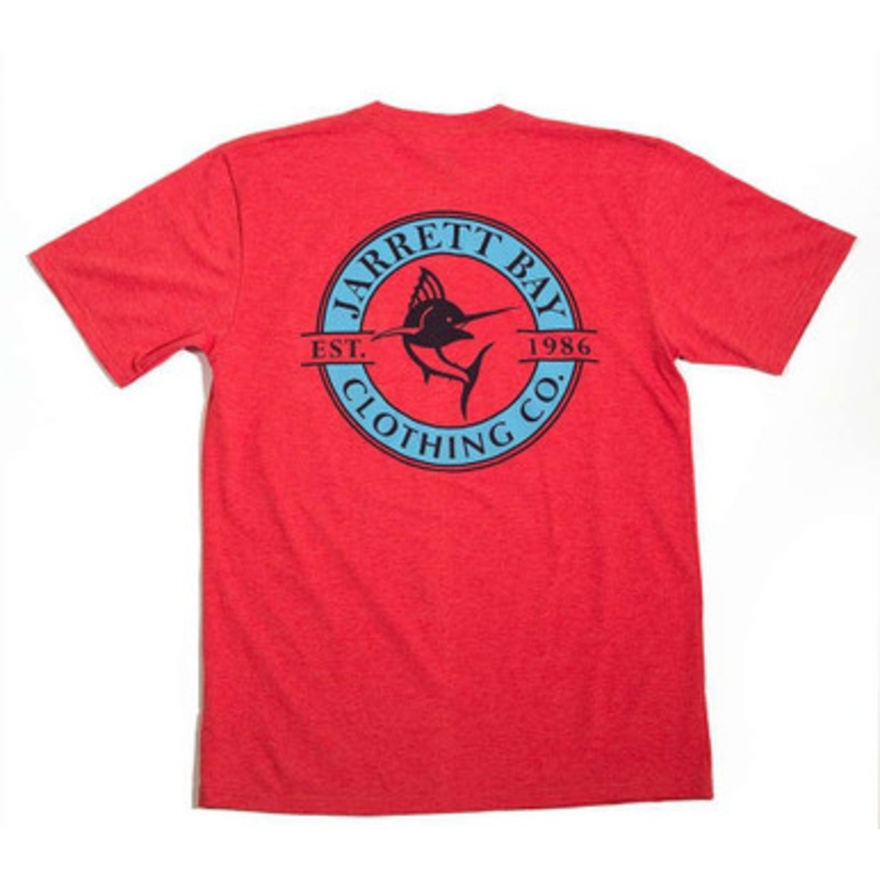 Jarrett Bay Logo Redline Bogue Sound SS T-Shirt – Buoy Red – 2X-Large