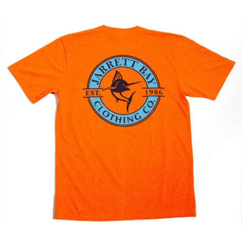Jarrett Bay Logo Redline Bogue Sound SS T-Shirt – Sunset Orange – 2XL