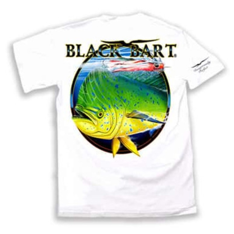 Black Bart Bull Dolphin Short Sleeve T-Shirts White – Medium