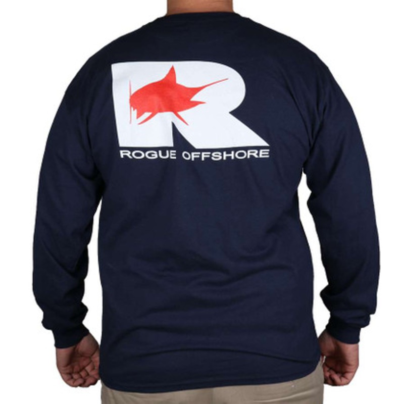 Rogue Offshore Marlin RWB Logo Long Sleeve Shirt – M