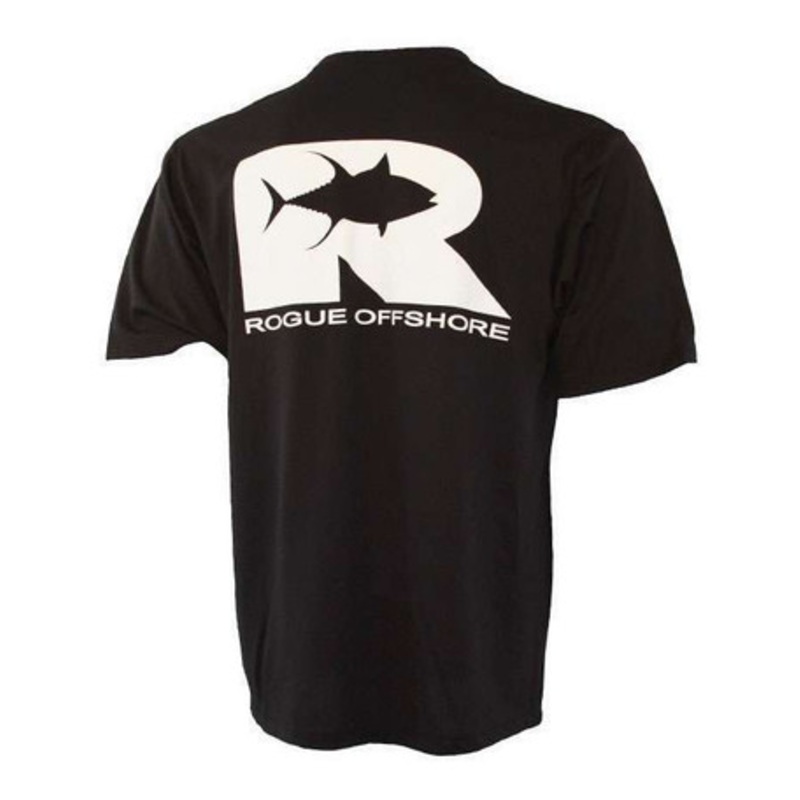 Rogue Offshore Tuna Logo Short Sleeve Performance T-Shirt Black/White – Medium