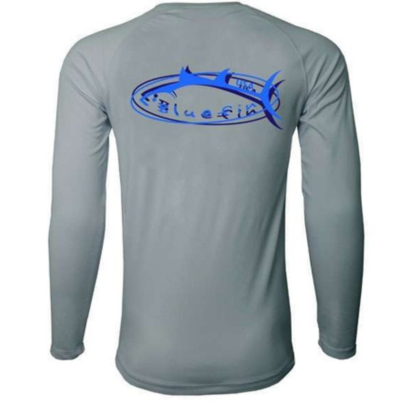 Bluefin USA Long Sleeve Logo Rash Guard Grey – Size X-Large