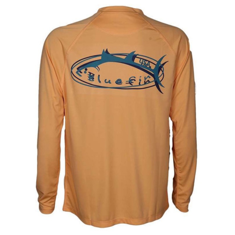 Bluefin USA Long Sleeve Logo Rash Guard Melon – Size X-Large