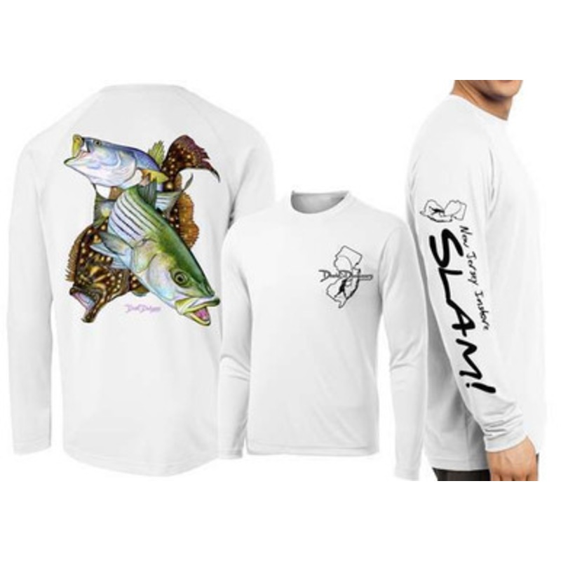 David Dunleavy DMW8025 NJ Slam L/S Shirt – White – X-Large