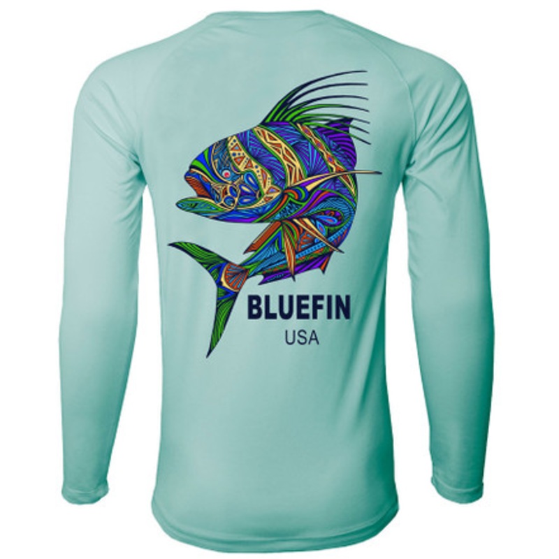 Bluefin USA Rashguard –  Rooster – Aqua – XL