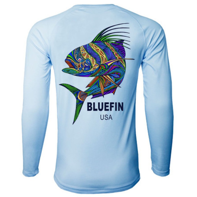 Bluefin USA Rashguard –  Rooster – Light Blue – 2XL