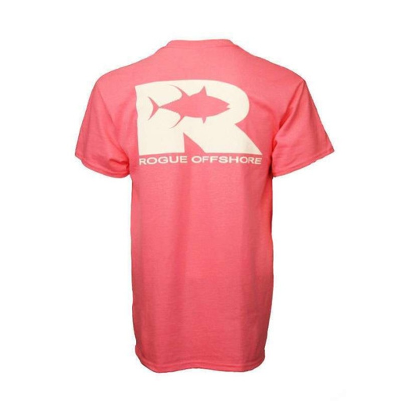 Rogue Offshore Tuna Logo Short Sleeve T-Shirt Pink – Size X-Large