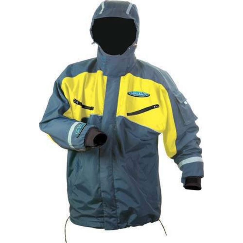 AquaSkinz Nor-Easter Full Zip Up Blue/Yellow – Size Large