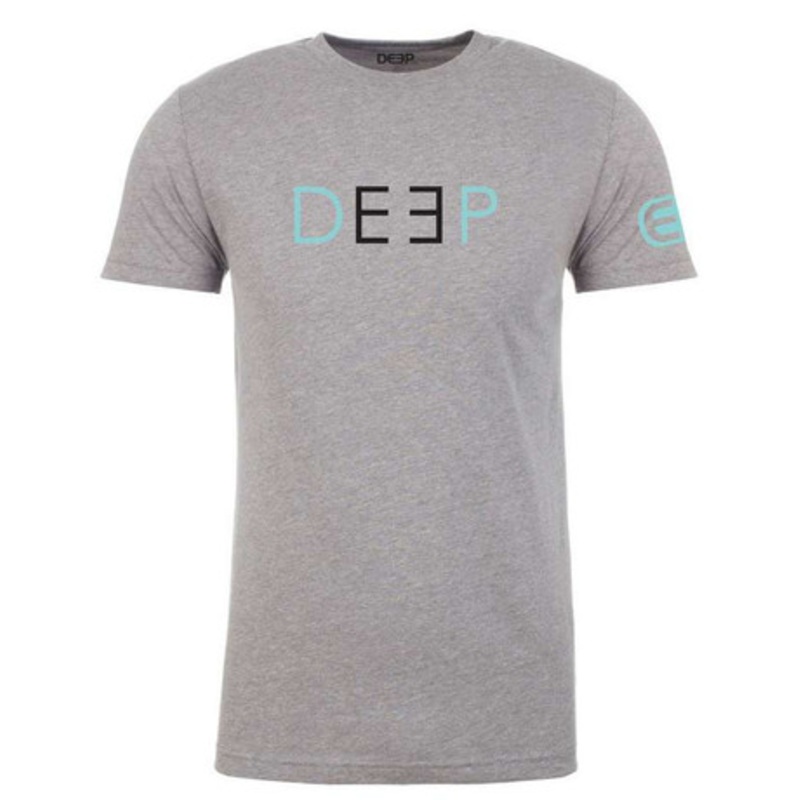 Deep Ocean Block T-Shirt – Heather Grey – XL