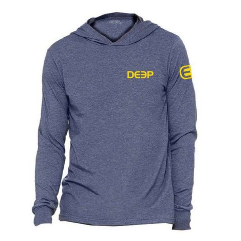 Deep Ocean Triblend Performance Hoodie – Heather Navy 2XL