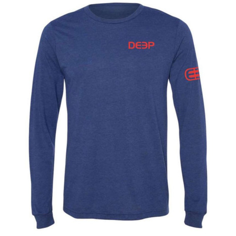 Deep Ocean Triblend Performance Long Sleeve Shirt – Navy M