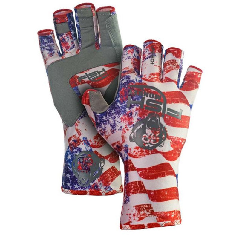 Fish Monkey Half Finger Guide Glove – Americana 2X-Large