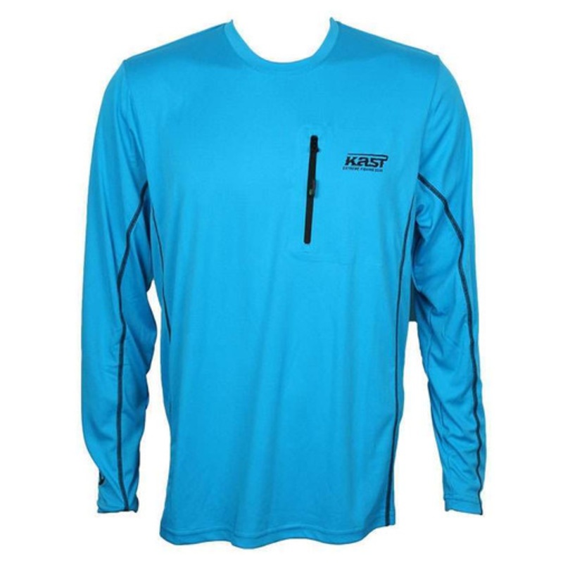 Kast Gear 1502 Kayman Tech Top with TackleDirect Logo – Ocean Blue – Large