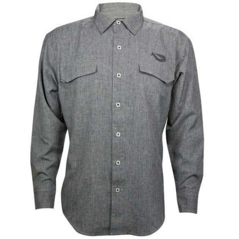 Mojo Sportswear M-DS6500 Playa Linen Vented LS Shirt – Charcoal – XL