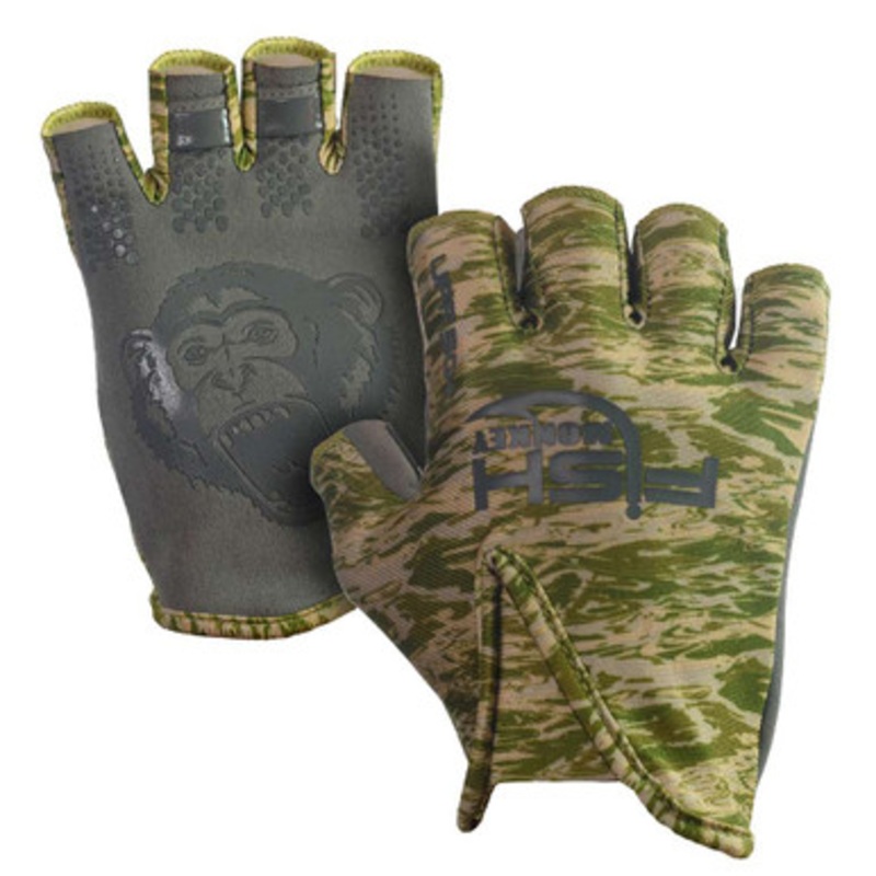 Fish Monkey Stubby Guide Glove – Green Water Camo XL