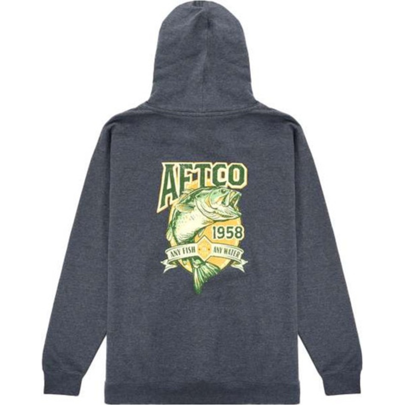 Aftco Framed Pullover Hoodie – Navy Heather – X-Large
