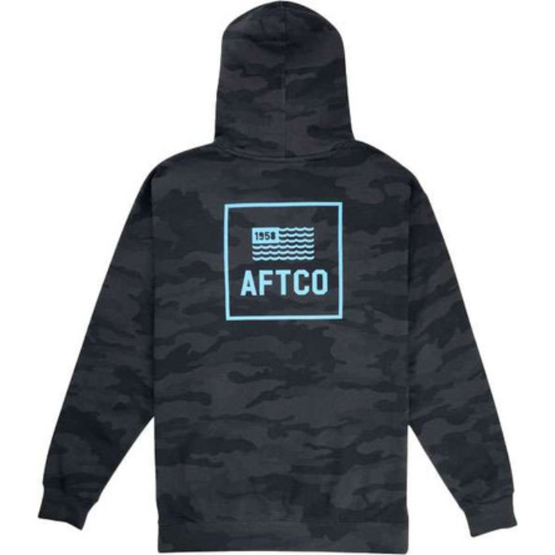 Aftco Jumbo Camo Pullover Hoodie – Black Camo – X-Large
