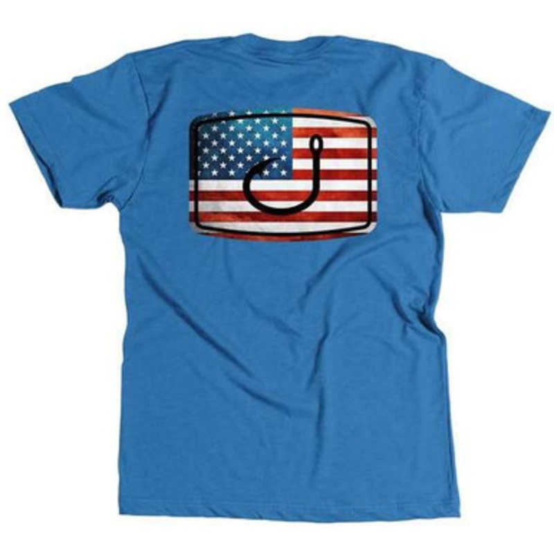 AVID Sportswear Merica Flag T-Shirt – Sea Blue Heather – 2XL