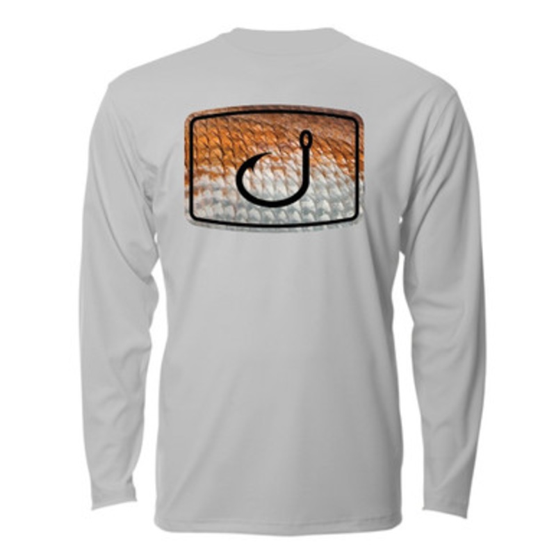 AVID Sportswear Redfish Scales AVIDry Long Sleeve Shirt – Glacier Grey – XL