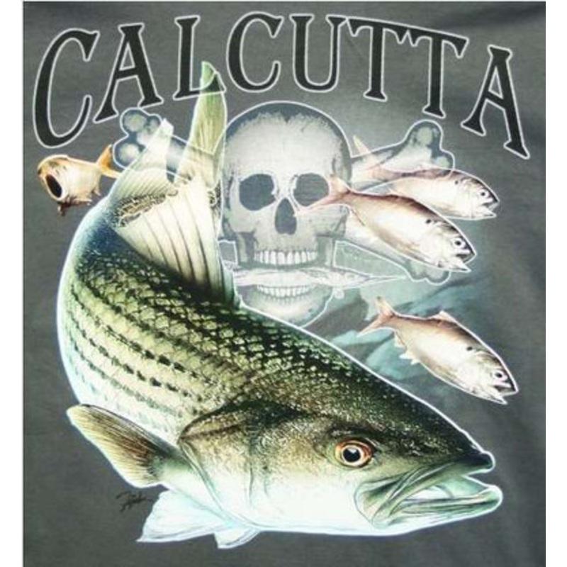 Calcutta Fade Logo Striper Tee – XX-Large