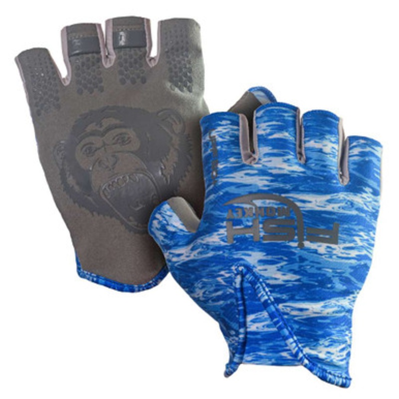 Fish Monkey Stubby Guide Glove – Blue Water Camo 2XL