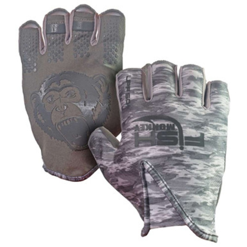 Fish Monkey Stubby Guide Glove – Grey Water Camo XL