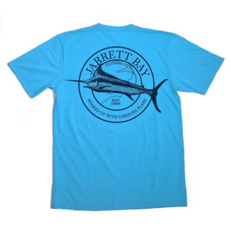 Jarrett Bay Marlin Bogue Sound SS T-Shirt – Inlet Blue – Medium