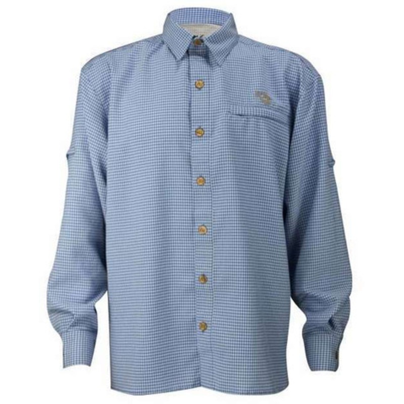 Mojo Sportswear MFS6300L Mr. Big Sport Check LS Shirt – Ocean Blue – Medium