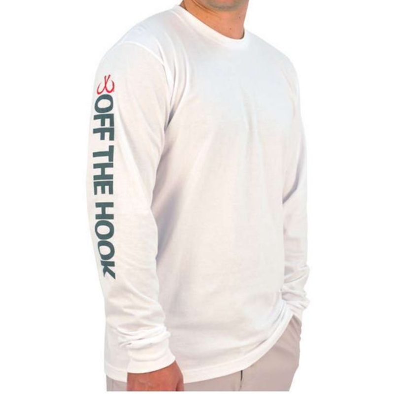 Montauk Tackle Company Long Sleeve Cotton T-Shirt – White – Large