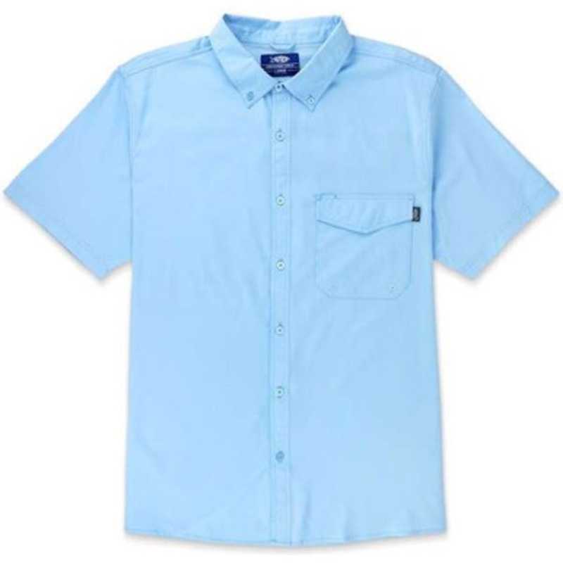 Aftco Palomar Short Sleeve Vented Fishing Shirt – Airy Blue – Small
