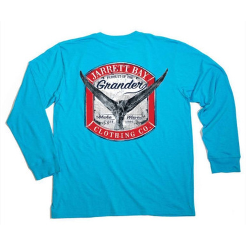 Jarrett Bay Grander Harkers Island LS Shirt – Inlet Blue – Size Large