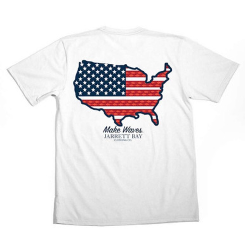 Jarrett Bay US Map Bogue Sound SS T-Shirt – Large