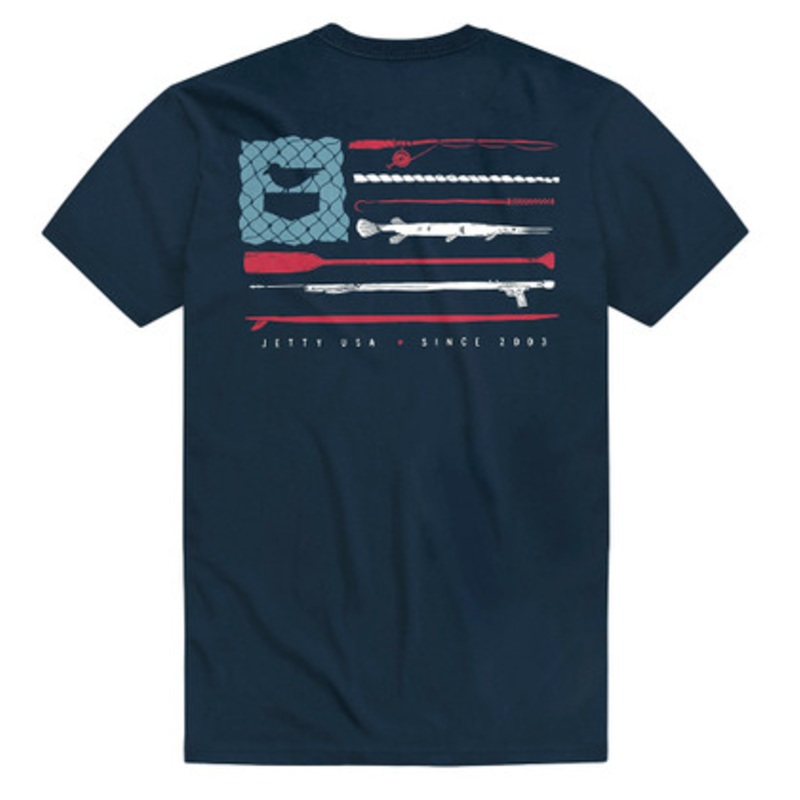 Jetty Old Glory Short Sleeve T-Shirt – Navy – X-Large