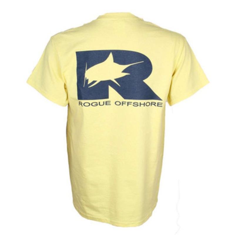 Rogue Offshore Marlin Logo Short Sleeve T-Shirt Yellow/Navy – Medium