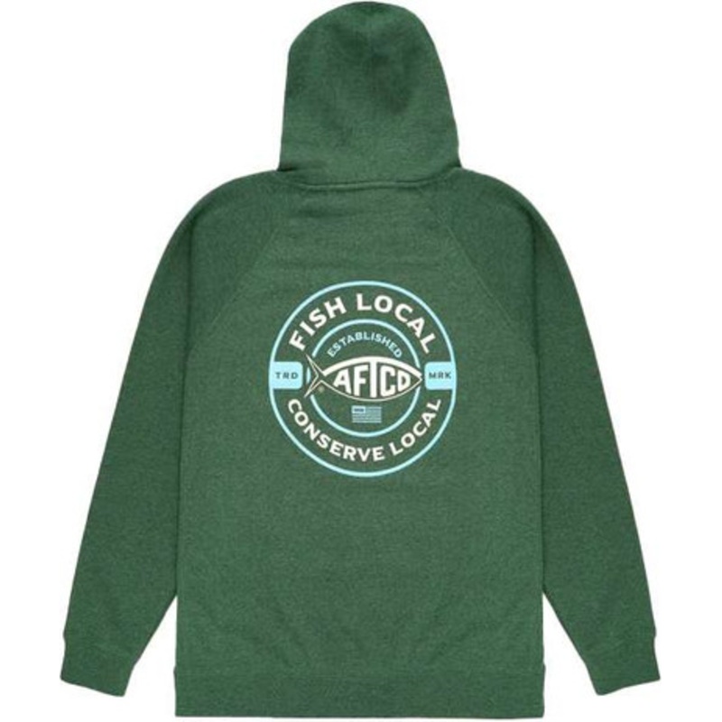 Aftco Classico Pullover Hoodie – Moss Heather – X-Large
