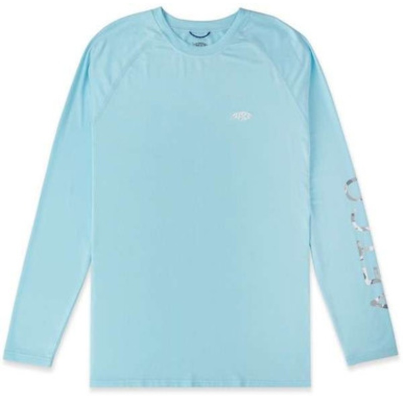 Aftco Samurai 2 Long Sleeve Sun Protection Shirt – Clearwater Heather – X-Large
