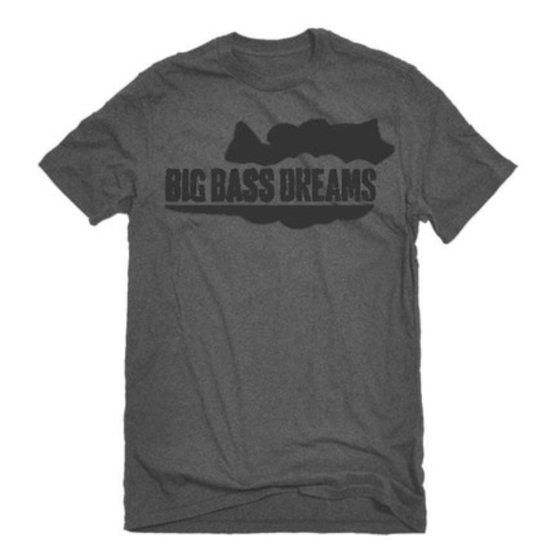 Big Bass Dreams Logo Graphic Tee – Charcoal/Black XL