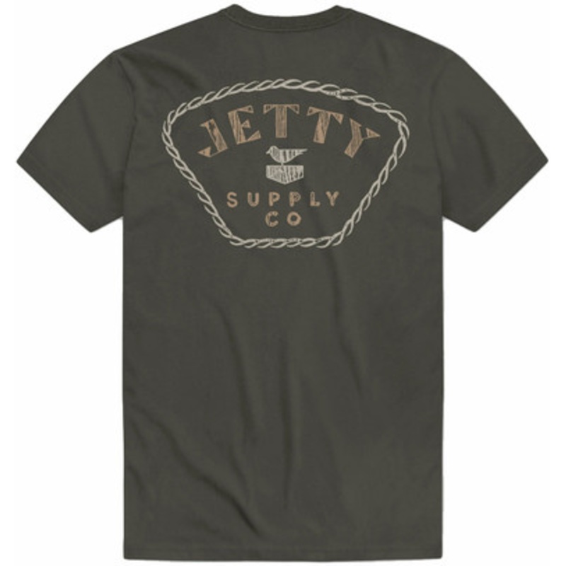 Jetty Wooden Short Sleeve T-Shirt – Olive – Large