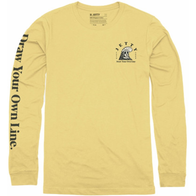 Jetty Grim Ripper Long Sleeve T-Shirt – Yellow – X-Large