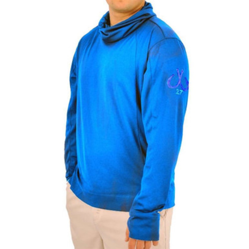 Montauk Tackle Company Performance Funnel Neck Long Sleeve Shirt – Sky Blue – Medium