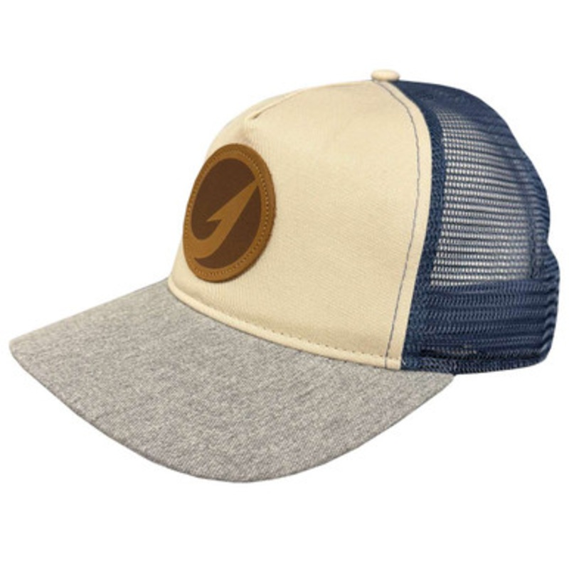 TackleDirect Laser Etched Trucker Hat – Stone/Grey Heather/Slate