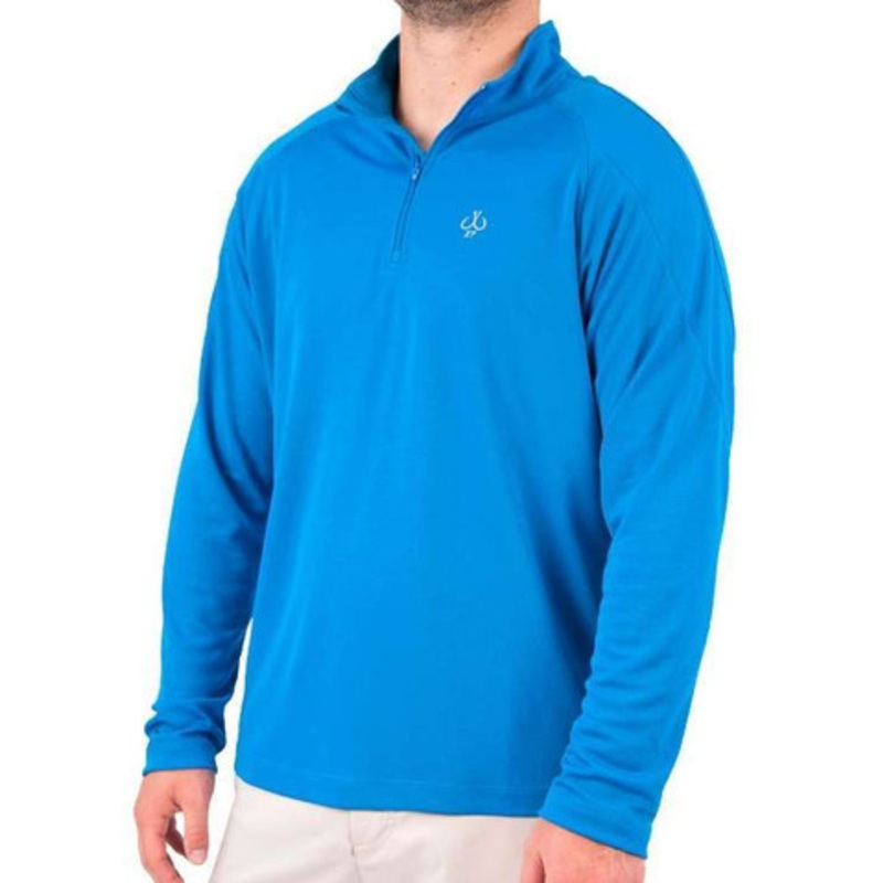 Montauk Tackle Company Men’s Performance 1/4 Zip Shirts – Blue – XL