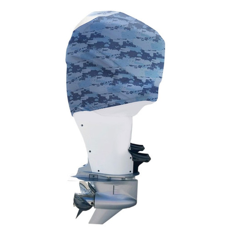 Outer Envy Outboard Motor Cover – Blue Camo – Mercury 75-115 HP