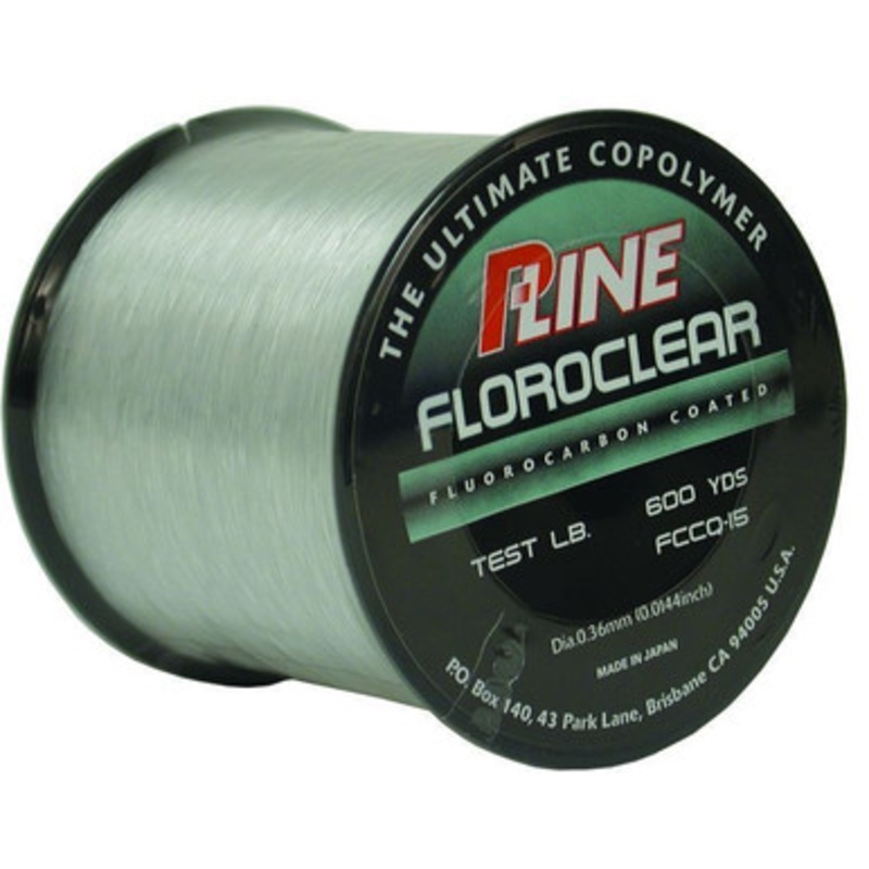 P-Line Floroclear Fluorocarbon Coated Mono Line – 10lb – 600yds