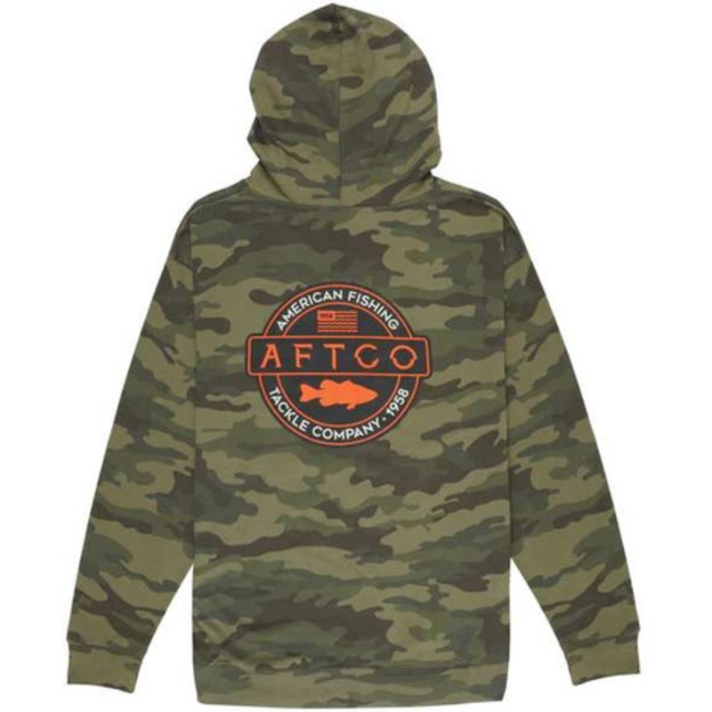 Aftco Bass Patch Sweatshirt – Forest Camo – Large