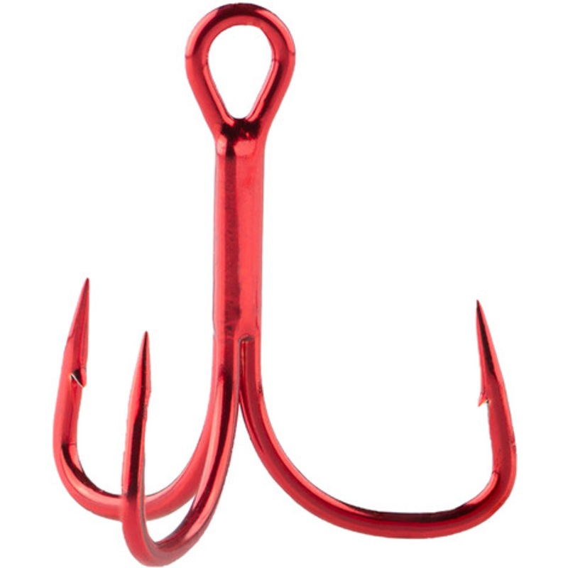 Berkley Fusion19 Medium Shank EWG Treble Hook – Red – Size 2
