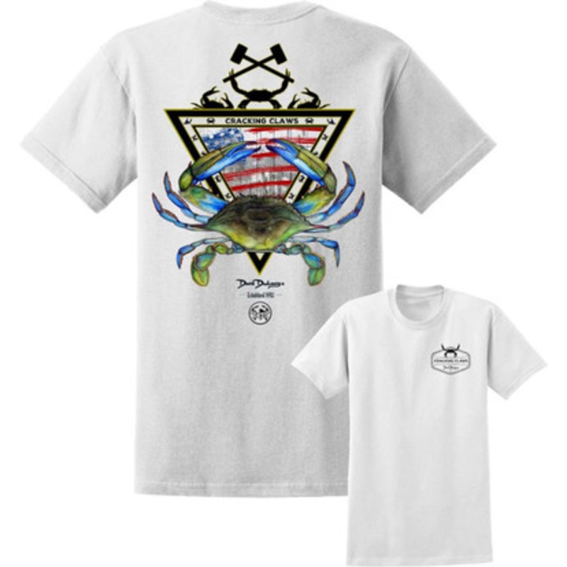 David Dunleavy American Blue Crab T-Shirt – White – X-Large